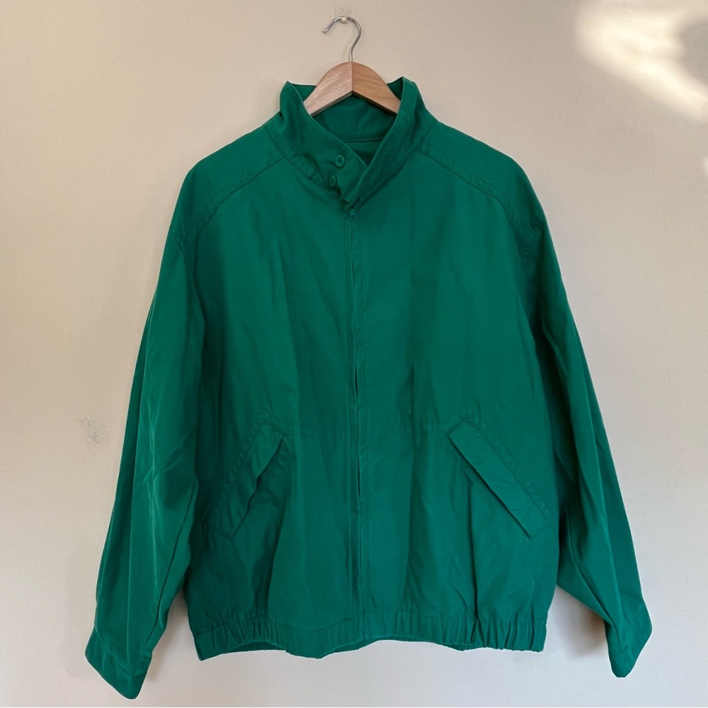 Vintage London Fog Emerald Green Lightweight Zip Jacket Windbreaker